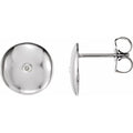 Domed Circle Earrings