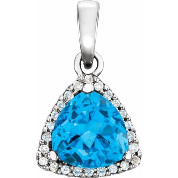 Trillion Halo-Style Pendant