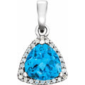 Trillion Halo-Style Pendant