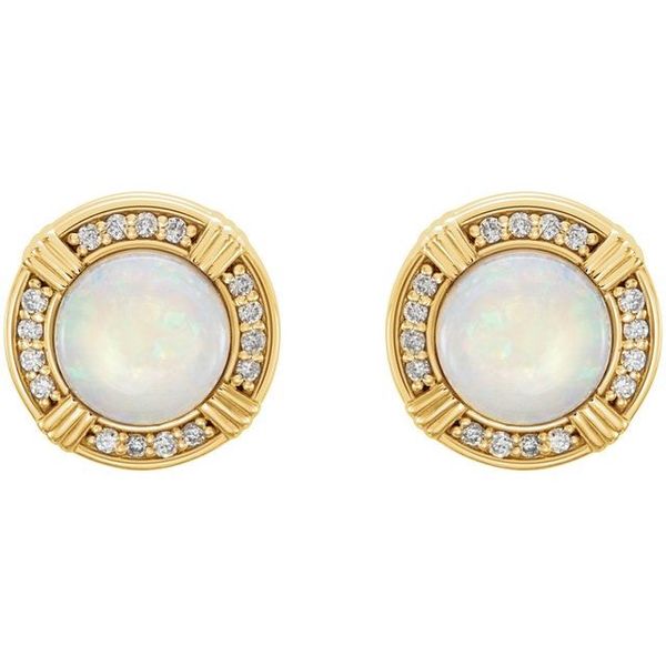 Bezel-Set Halo-Style Earrings - Image 2