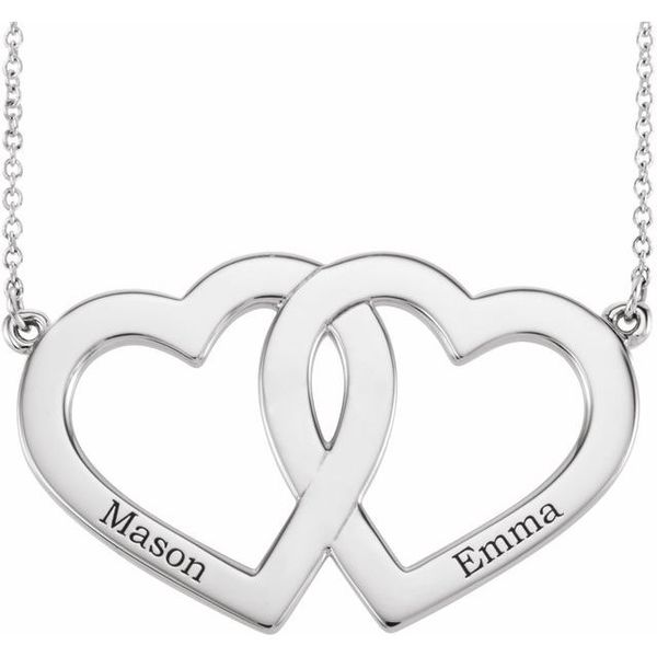 Family Engravable Heart Necklace - Image 3