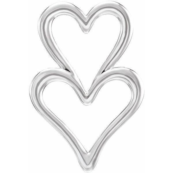 Double Heart Slide Pendant