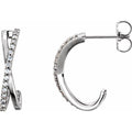 Criss-Cross J-Hoop Earrings