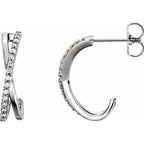 Criss-Cross J-Hoop Earrings