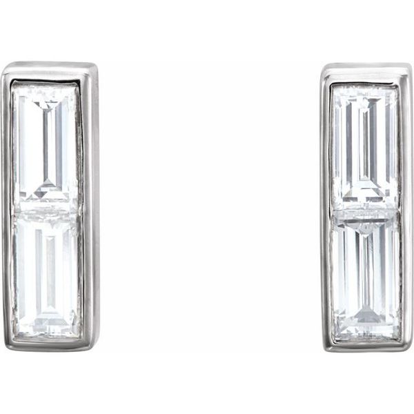 Baguette Bar Earrings - Image 2
