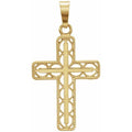 Milgrain Cross Pendant