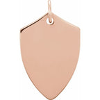 Engravable Shield Pendant