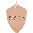 Engravable Shield Pendant - Image 3