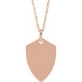 Engravable Shield Necklace