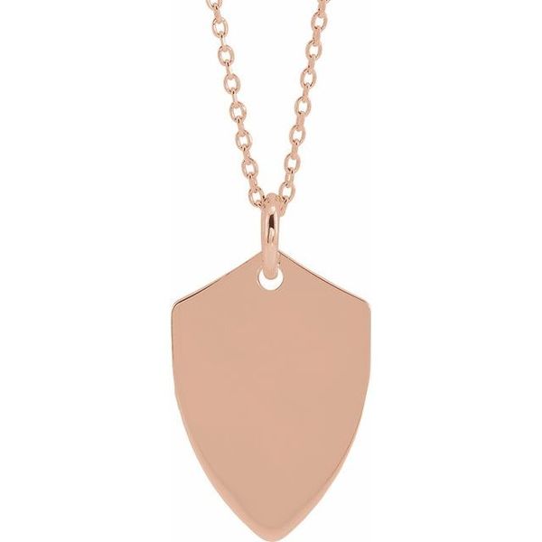 Engravable Shield Necklace