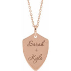 Engravable Shield Necklace - Image 3
