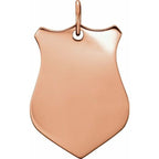 Engravable Shield Pendant