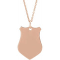 Engravable Shield Necklace