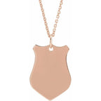 Engravable Shield Necklace