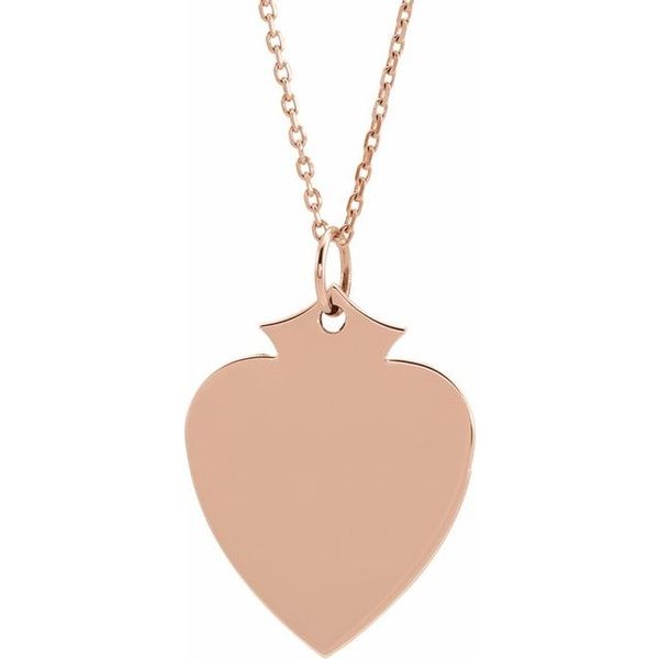 Engravable Shield Necklace