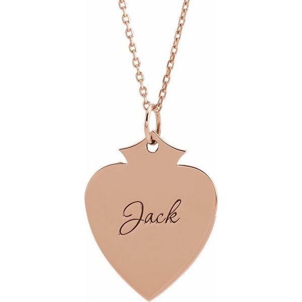 Engravable Shield Necklace - Image 3