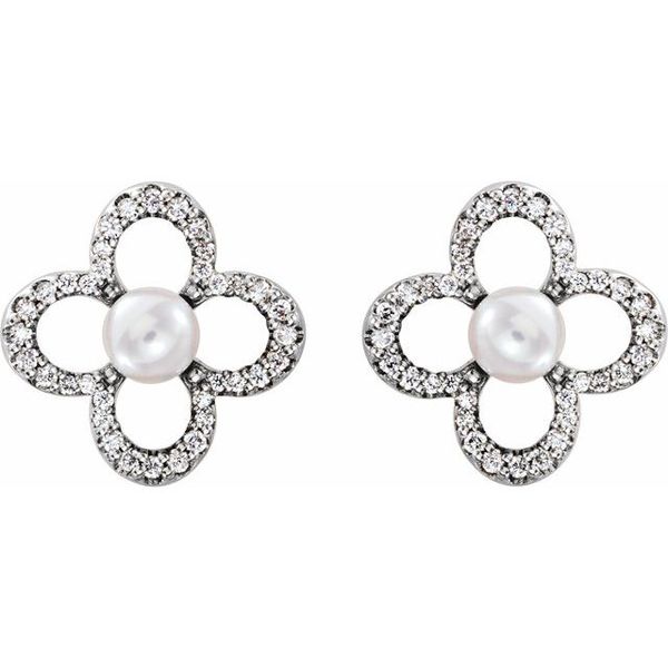 Pearl Clover Earrings - Image 2