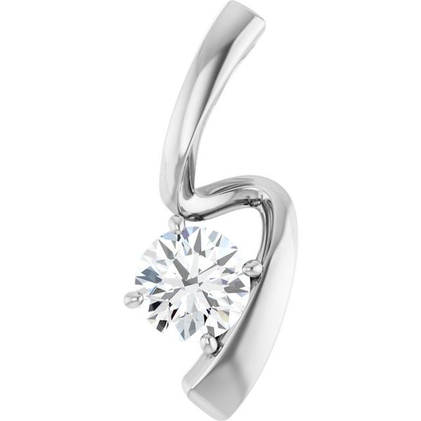 Solitaire Freeform Pendant