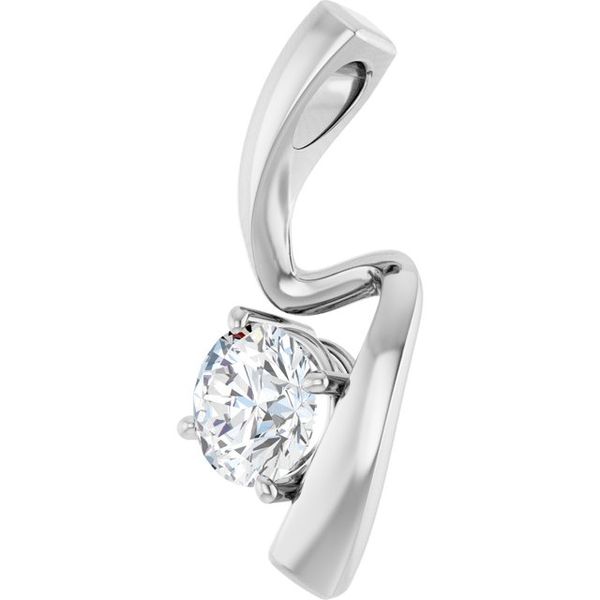 Solitaire Freeform Pendant - Image 2