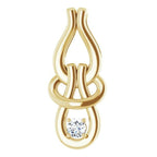 Solitaire Freeform Pendant