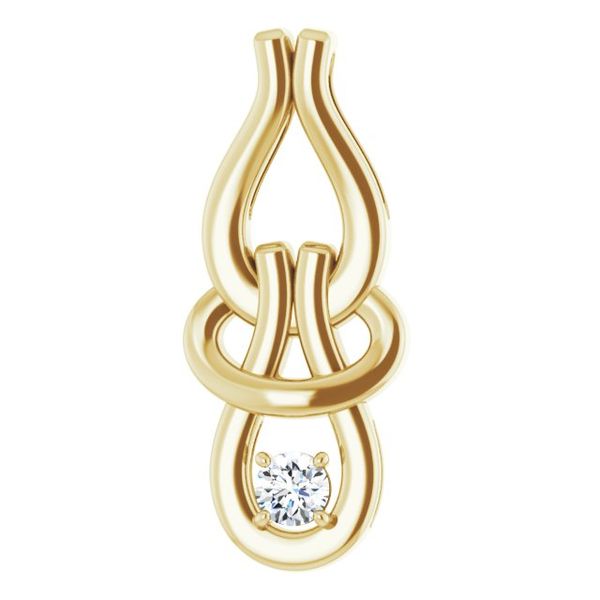 Solitaire Freeform Pendant