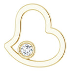 Bezel-Set Heart Pendant