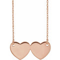 Engravable Double Heart Necklace