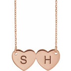 Engravable Double Heart Necklace - Image 3