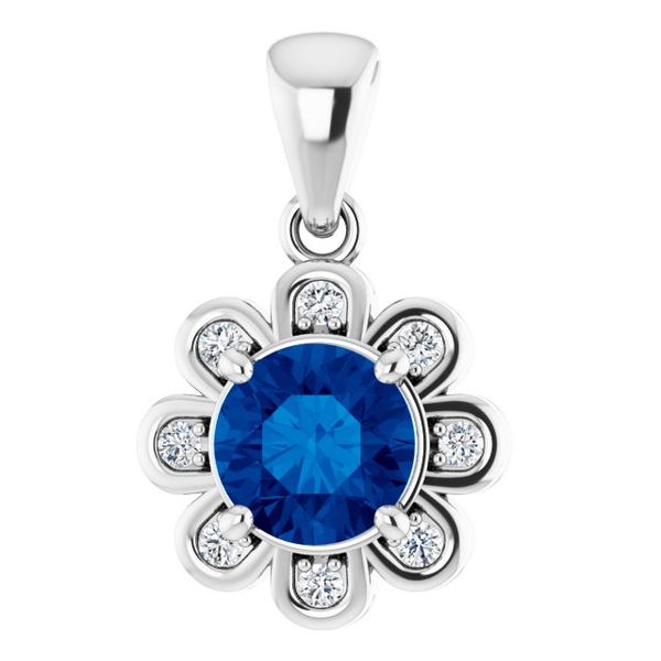 Floral-Inspired Halo-Style Pendant
