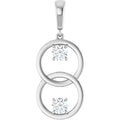 Two-Stone Circle Pendant