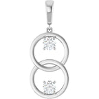 Two-Stone Circle Pendant