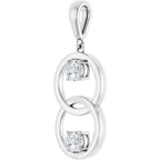 Two-Stone Circle Pendant - Image 2