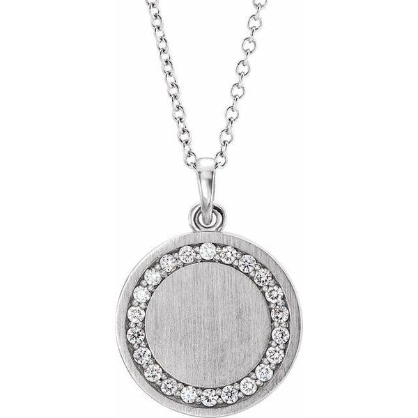 Engravable Halo-Style Necklace
