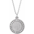 Engravable Halo-Style Necklace