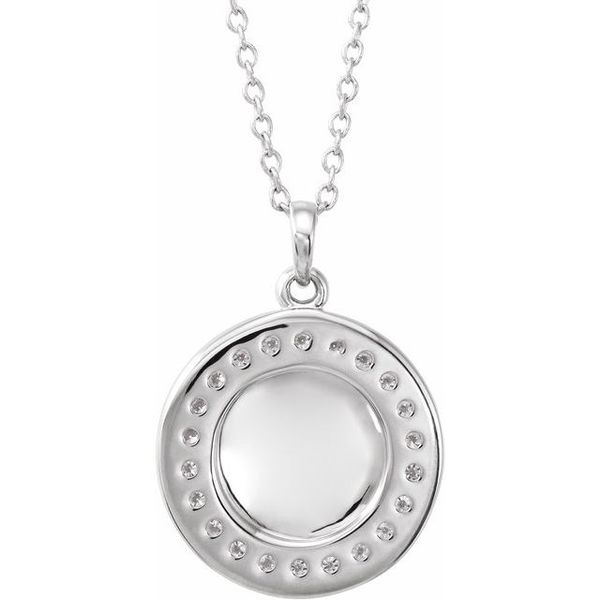 Engravable Halo-Style Necklace - Image 4