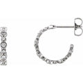 Bezel-Set Hoop Earrings