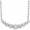 Graduated Bezel-Set Necklace