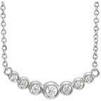 Graduated Bezel-Set Necklace