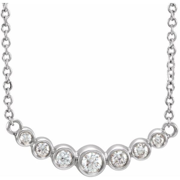 Graduated Bezel-Set Necklace