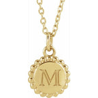 Engravable Beaded Disc Necklace or Charm/Pendant - Image 3