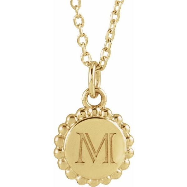 Engravable Beaded Disc Necklace or Charm/Pendant - Image 3