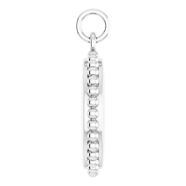 Engravable Beaded Disc Necklace or Charm/Pendant - Image 3