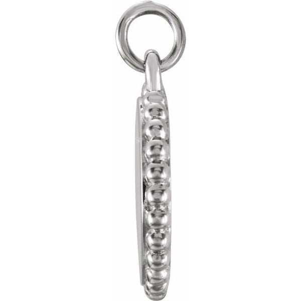 Engravable Beaded Disc Necklace or Charm/Pendant - Image 5