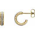 Accented Rope Hoop Earrings