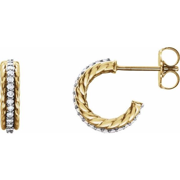 Accented Rope Hoop Earrings