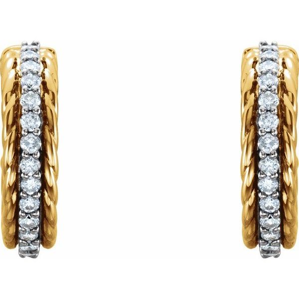 Accented Rope Hoop Earrings - Image 2