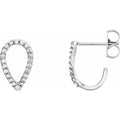 Geometric J-Hoop Earrings