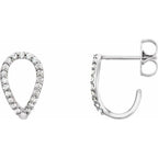 Geometric J-Hoop Earrings