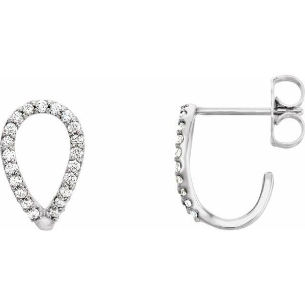 Geometric J-Hoop Earrings