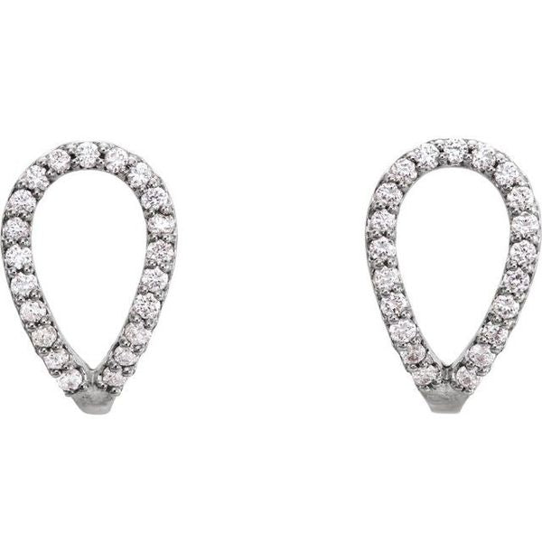 Geometric J-Hoop Earrings - Image 2